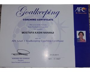 مصطفی کاشی مربی فوتبال - همدان - باشگاه هگمتانه