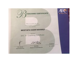 مصطفی کاشی مربی فوتبال - همدان - باشگاه هگمتانه